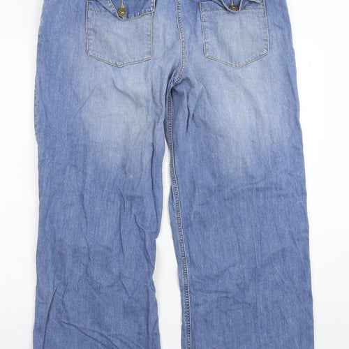 South Womens Blue  Denim Wide-Leg Jeans Size 18 L28 in