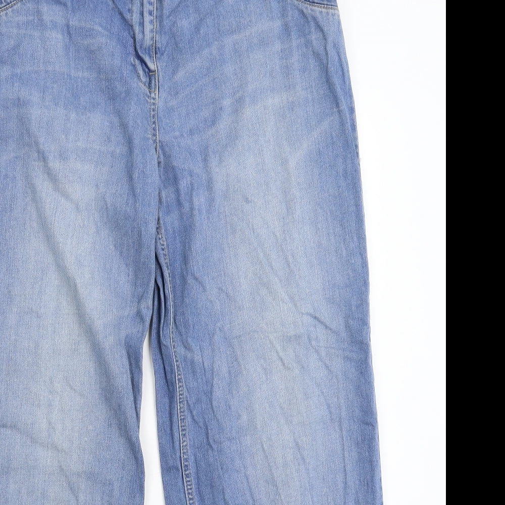 South Womens Blue  Denim Wide-Leg Jeans Size 18 L28 in