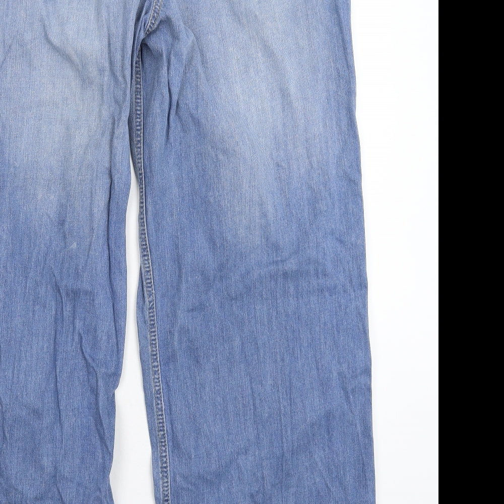 South Womens Blue  Denim Wide-Leg Jeans Size 18 L28 in