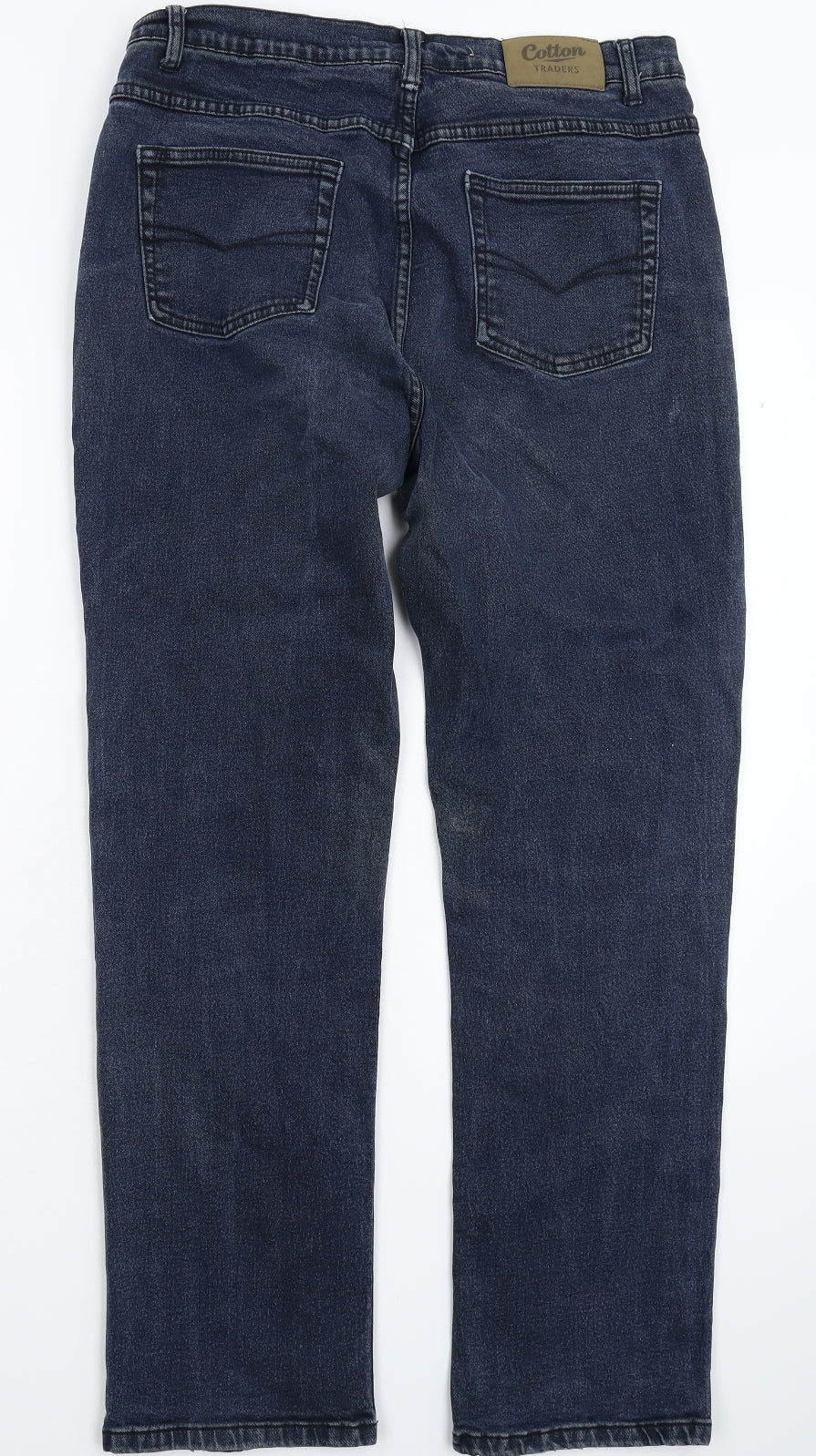 Cotton Traders Womens Blue  Denim Straight Jeans Size 16 L29 in