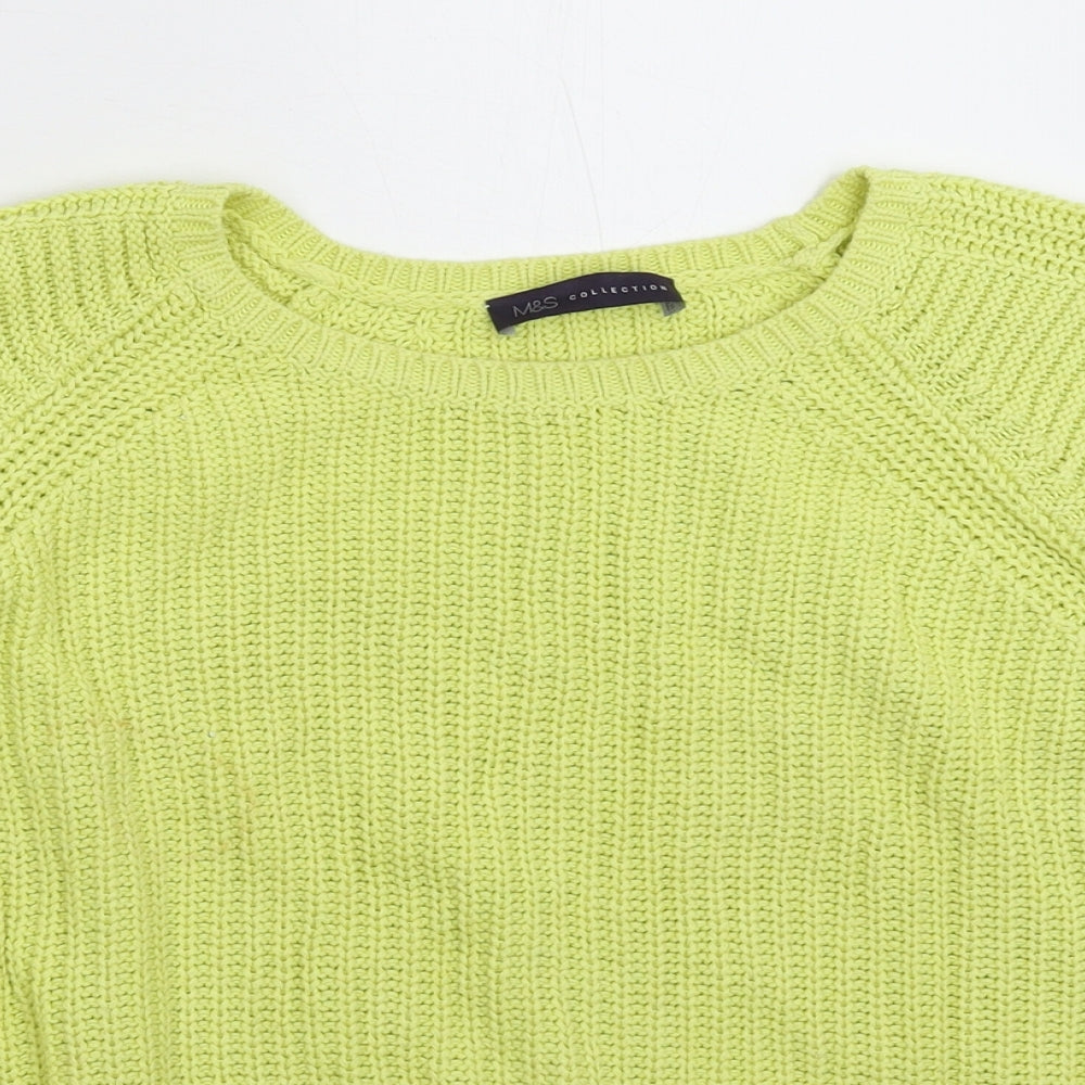 Marks and Spencer Womens Green  Knit Pullover Jumper Size 14