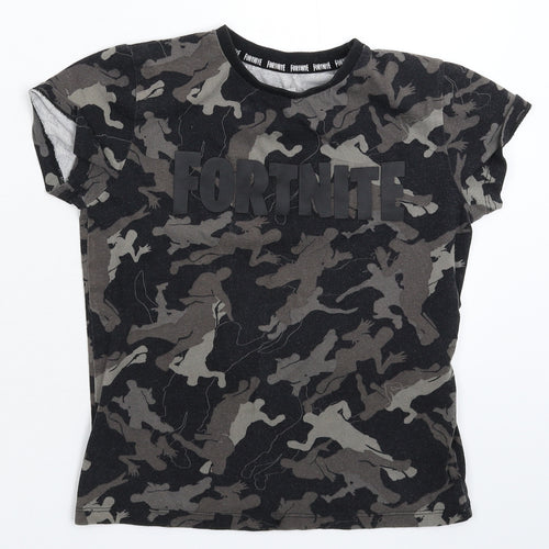 Primark Boys Multicoloured Camouflage  Basic T-Shirt Size S  - Fortnite