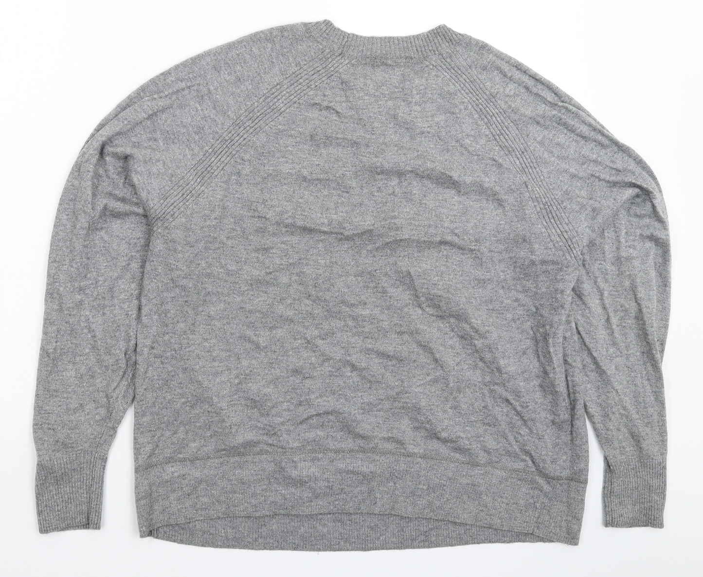 River Island Womens Grey  Knit Pullover Jumper Size 12  - Oversized