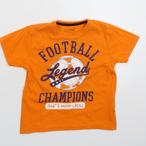 Rebel Boys Orange   Basic T-Shirt Size 4-5 Years