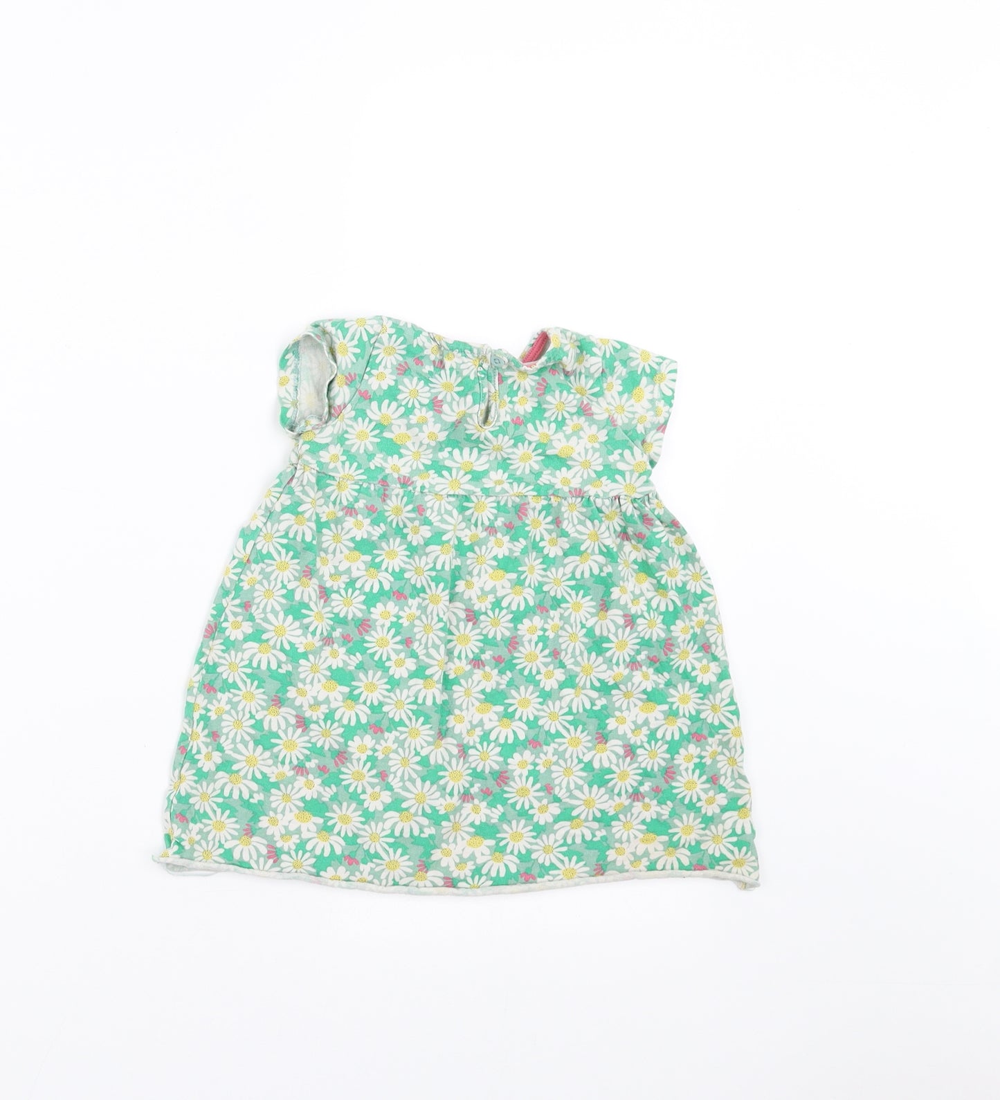 F&F Girls Green Floral  T-Shirt Dress  Size 12-18 Months