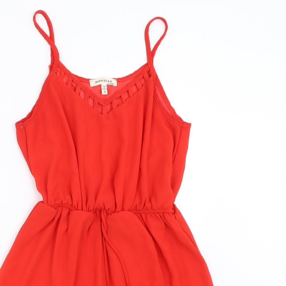 Monteau Womens Red   Fit & Flare  Size S
