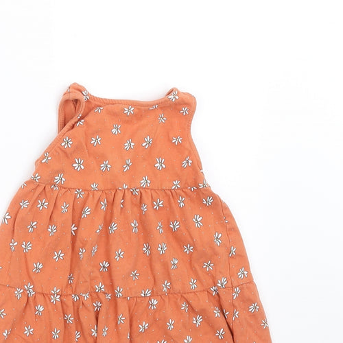 Primark Girls Beige Floral  Trapeze & Swing  Size 12-18 Months
