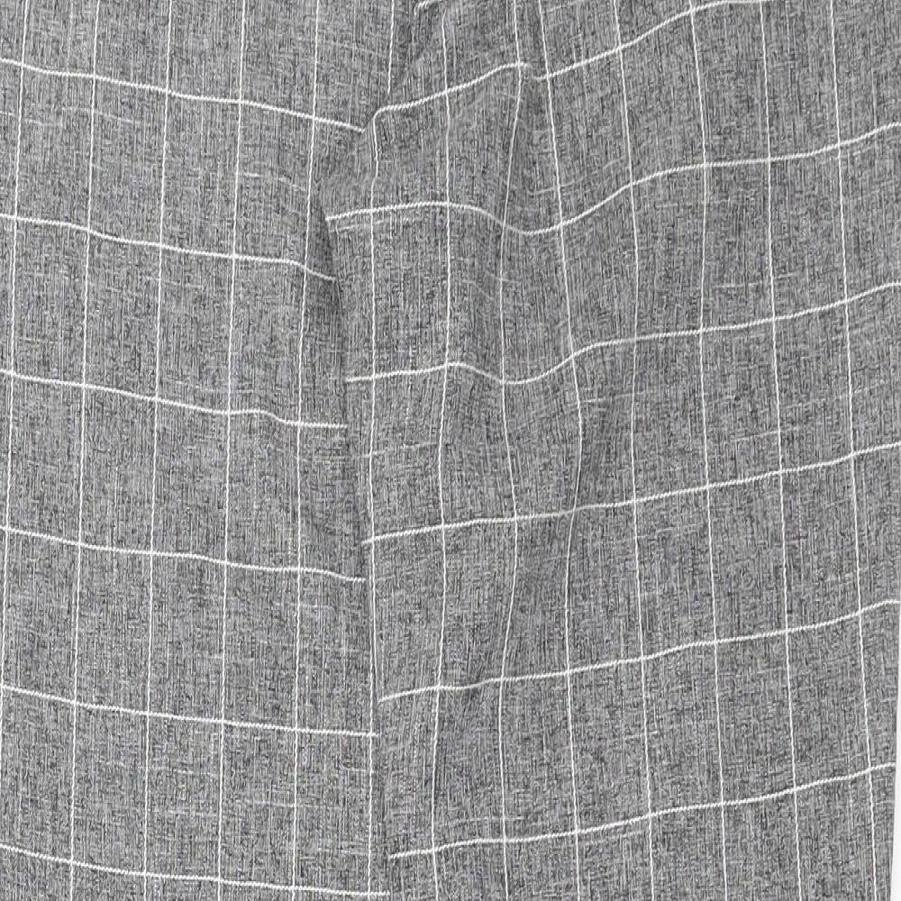Boohoo man Mens Grey Check  Trousers  Size 28 in L26 in