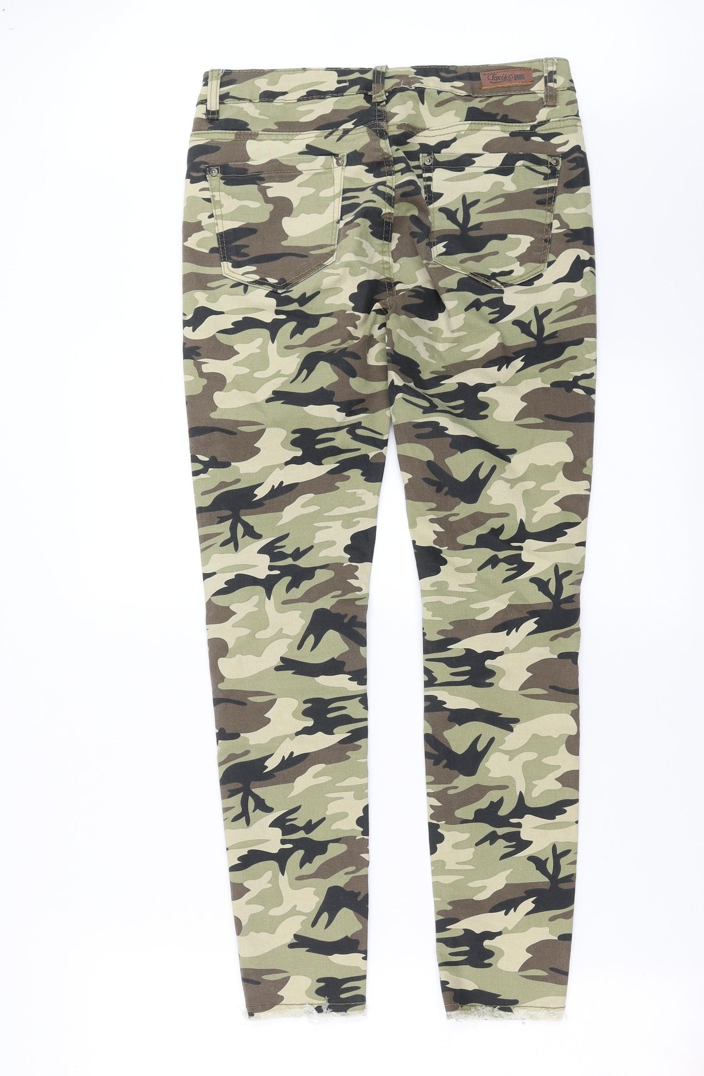 Toxik3 Womens Green Camouflage Denim Skinny Jeans Size 12 L27 in
