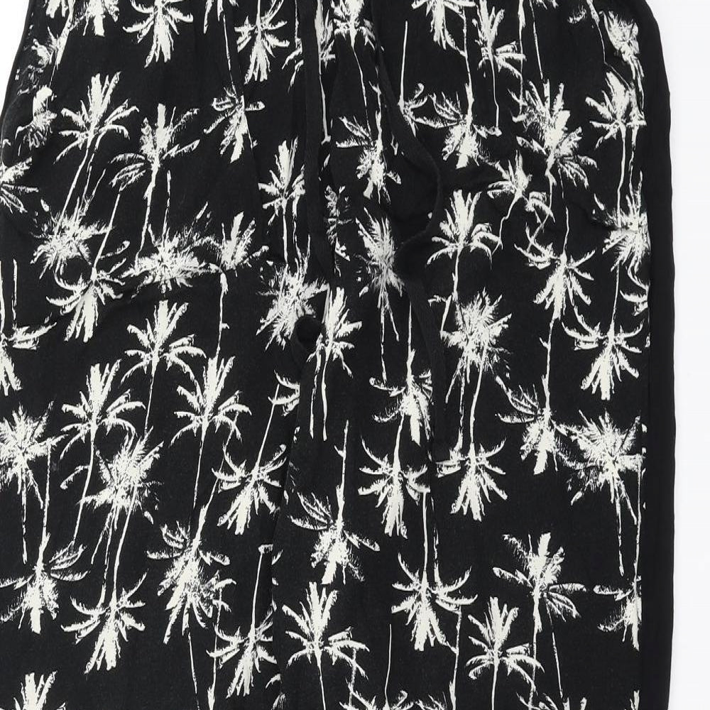 New Look Womens Black   Jogger Trousers Size 12 L27 in - palm tree