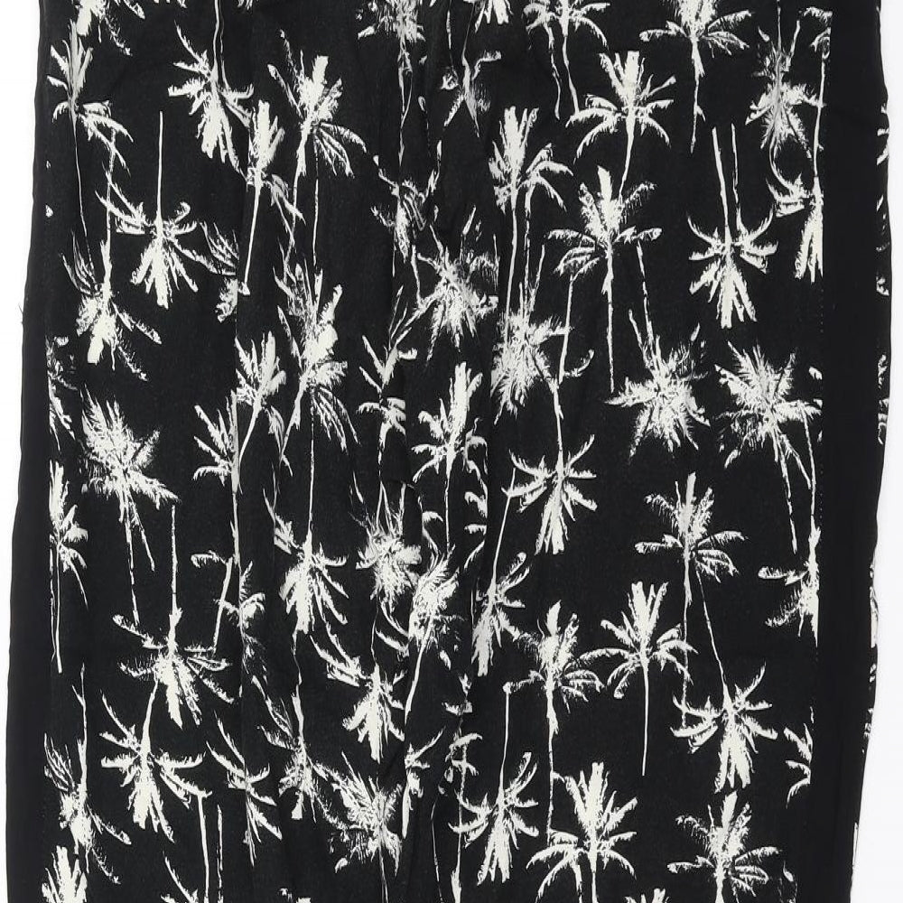 New Look Womens Black   Jogger Trousers Size 12 L27 in - palm tree
