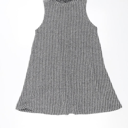 Primark Womens Grey Striped Knit Trapeze & Swing  Size 12