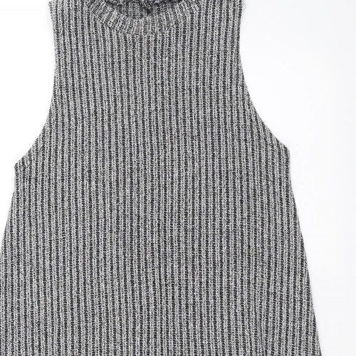 Primark Womens Grey Striped Knit Trapeze & Swing  Size 12