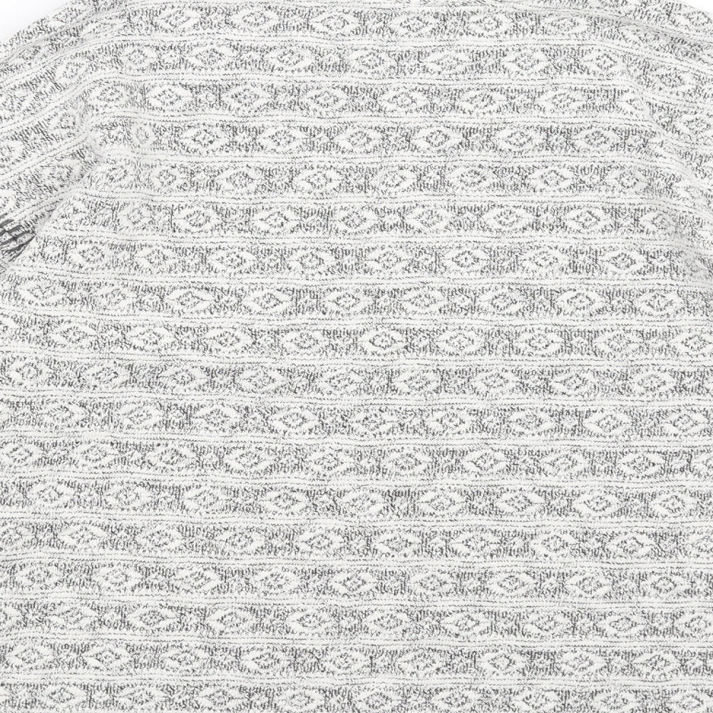 Topshop Womens Grey Geometric  Pullover Jumper Size 12