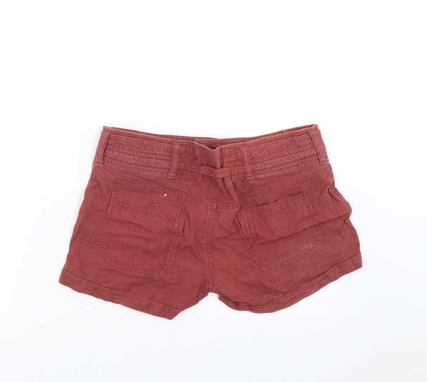 New Look Womens Red   Hot Pants Shorts Size 12 - burgundy