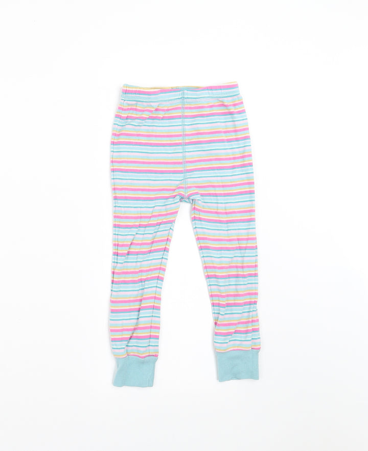 NEXT Girls Multicoloured Striped Pyjama Pants Size 2-3 Years