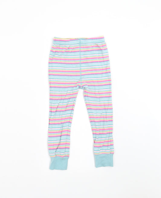 NEXT Girls Multicoloured Striped   Pyjama Pants Size 2-3 Years