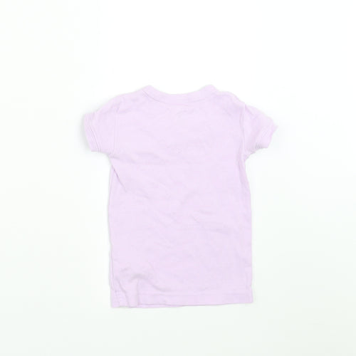 Gap Girls Purple   Basic T-Shirt Size 2 Years  - butterflies