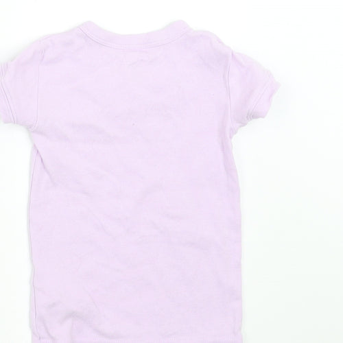 Gap Girls Purple   Basic T-Shirt Size 2 Years  - butterflies