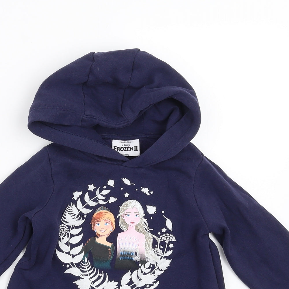 TESCO Girls Blue   Pullover Jumper Size 18-24 Months  - frozen