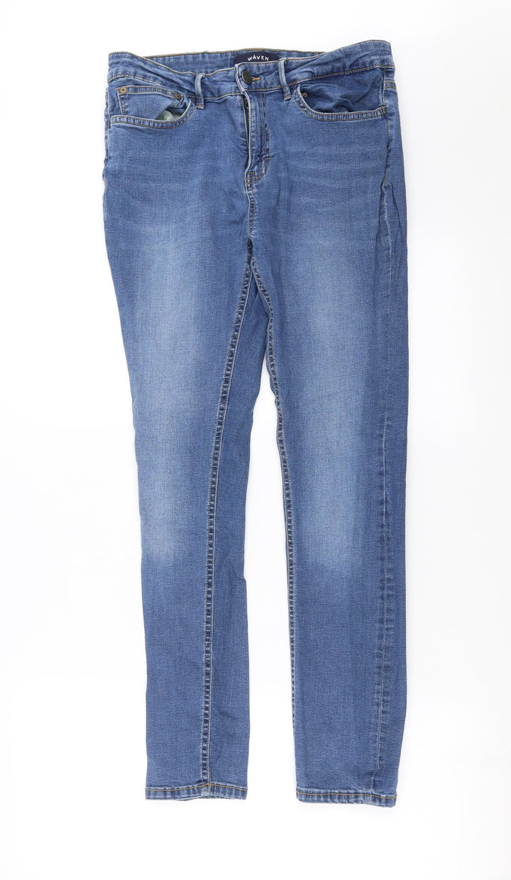 Waven Womens Blue  Denim Skinny Jeans Size 14 L29 in
