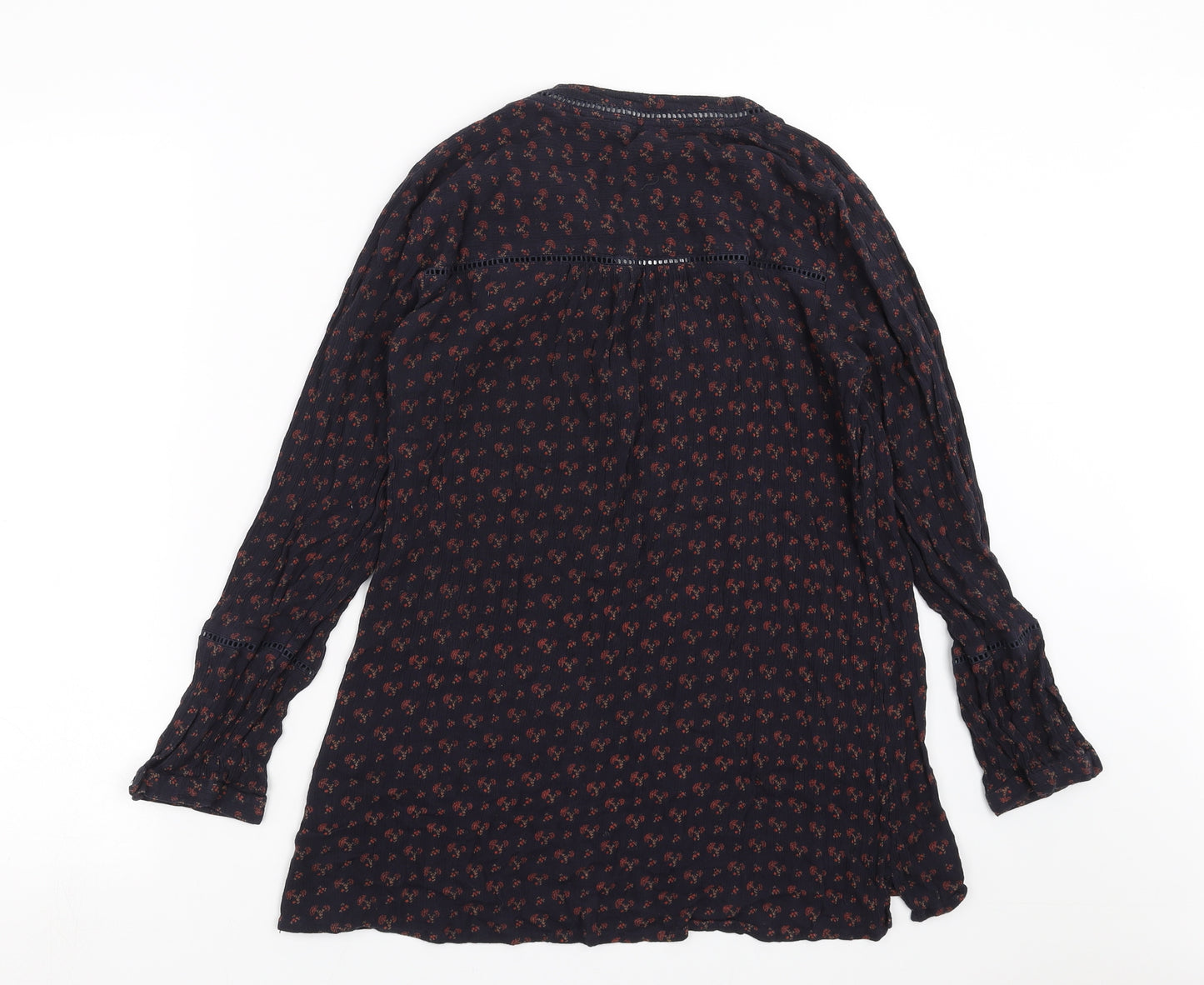 Fat Face Womens Blue Floral  Basic Blouse Size 12