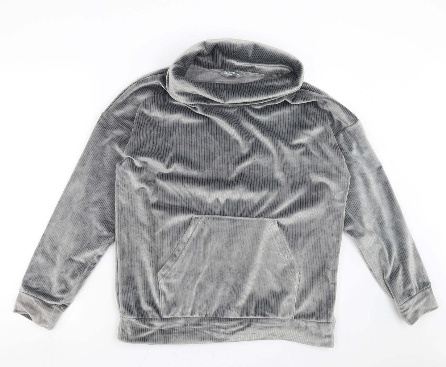 Nutmeg Womens Grey Striped  Pullover Jumper Size 12