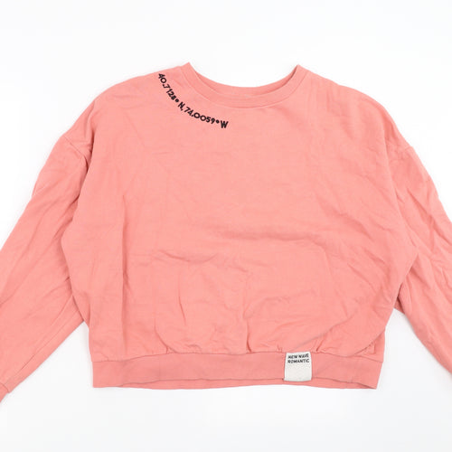 Topshop Womens Pink   Pullover Sweatshirt Size 10