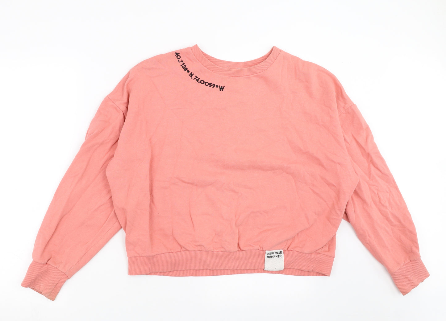 Topshop Womens Pink   Pullover Sweatshirt Size 10