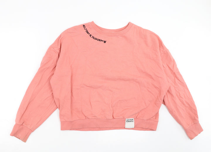 Topshop Womens Pink   Pullover Sweatshirt Size 10