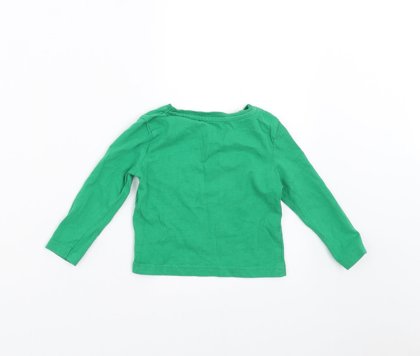 Lily&Dan Boys Green   Basic T-Shirt Size 12-18 Months  - mini elf