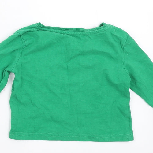 Lily&Dan Boys Green   Basic T-Shirt Size 12-18 Months  - mini elf
