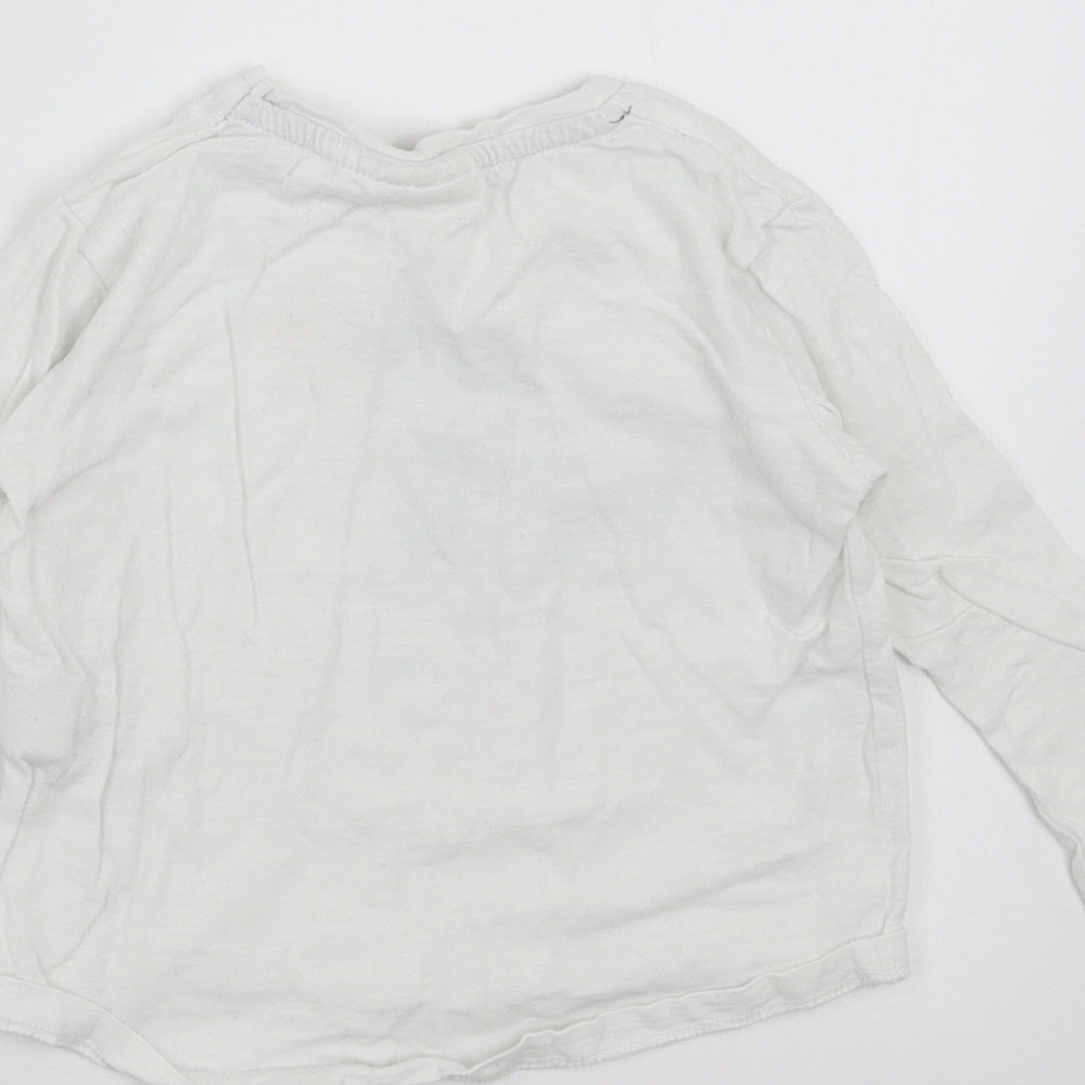 Zara Boys White   Basic T-Shirt Size 18-24 Months  - DInosaur