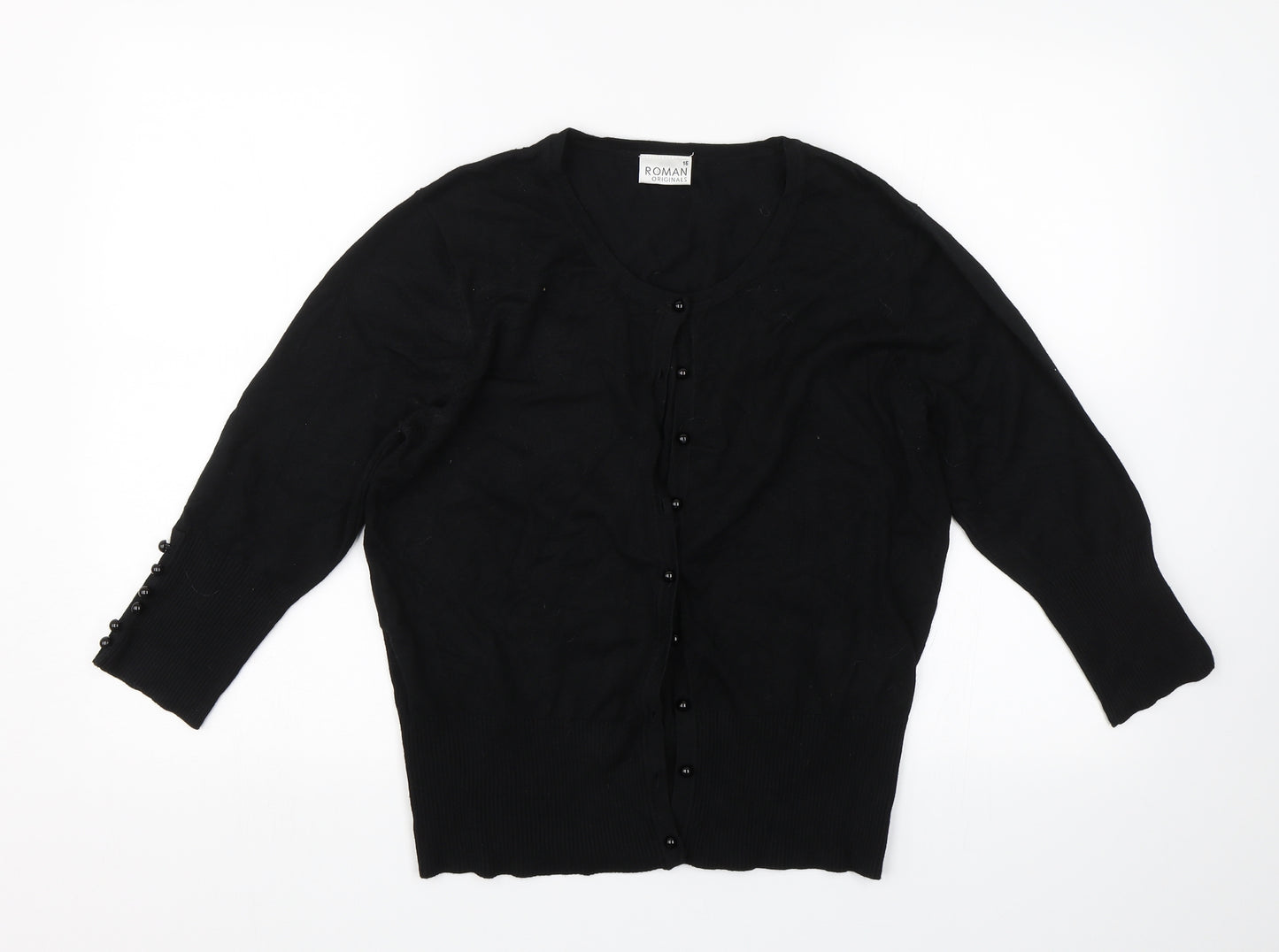 Roman Womens Black   Cardigan Jumper Size 16