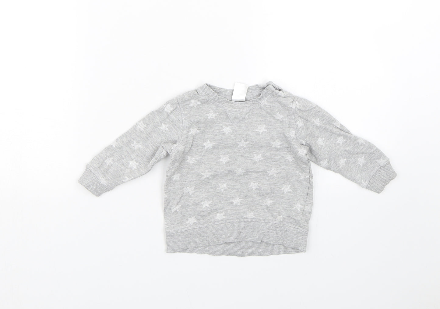 H&M Baby Grey Spotted  Pullover Jumper Size 3-6 Months  - Stars