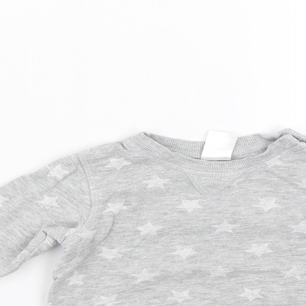 H&M Baby Grey Spotted  Pullover Jumper Size 3-6 Months  - Stars