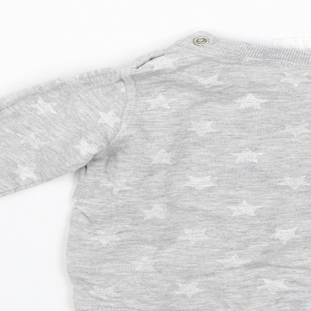 H&M Baby Grey Spotted  Pullover Jumper Size 3-6 Months  - Stars