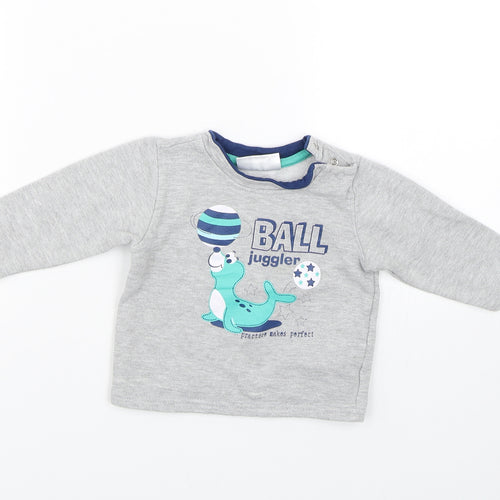 Ergee Baby Grey   Pullover Jumper Size 6-9 Months  - Seal