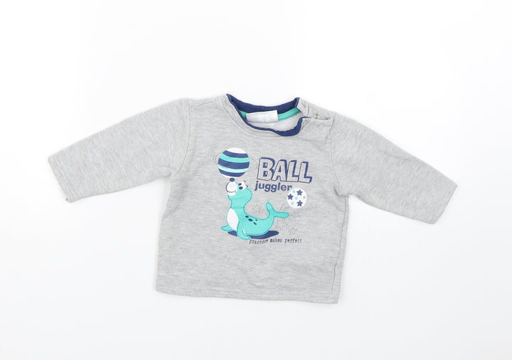Ergee Baby Grey Pullover Jumper Size 6-9 Months - Seal