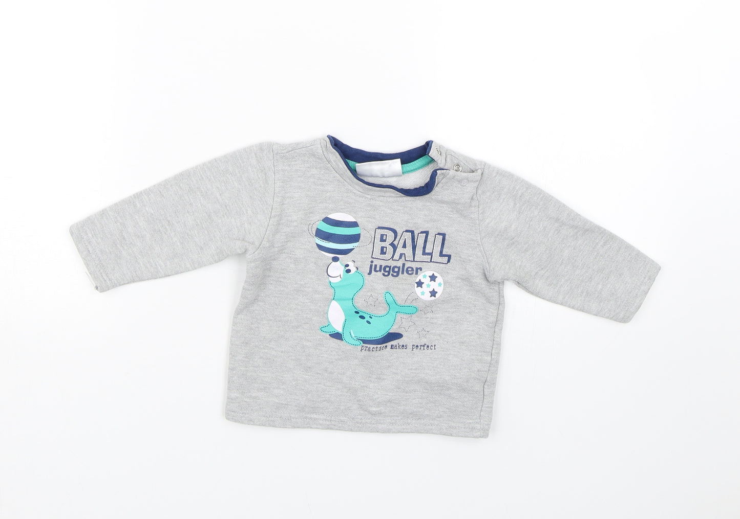 Ergee Baby Grey   Pullover Jumper Size 6-9 Months  - Seal
