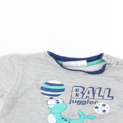 Ergee Baby Grey   Pullover Jumper Size 6-9 Months  - Seal