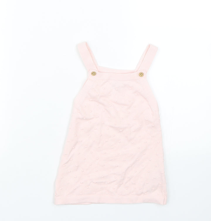 F&F Girls Pink Polka Dot Tank Dress Size 9-12 Months