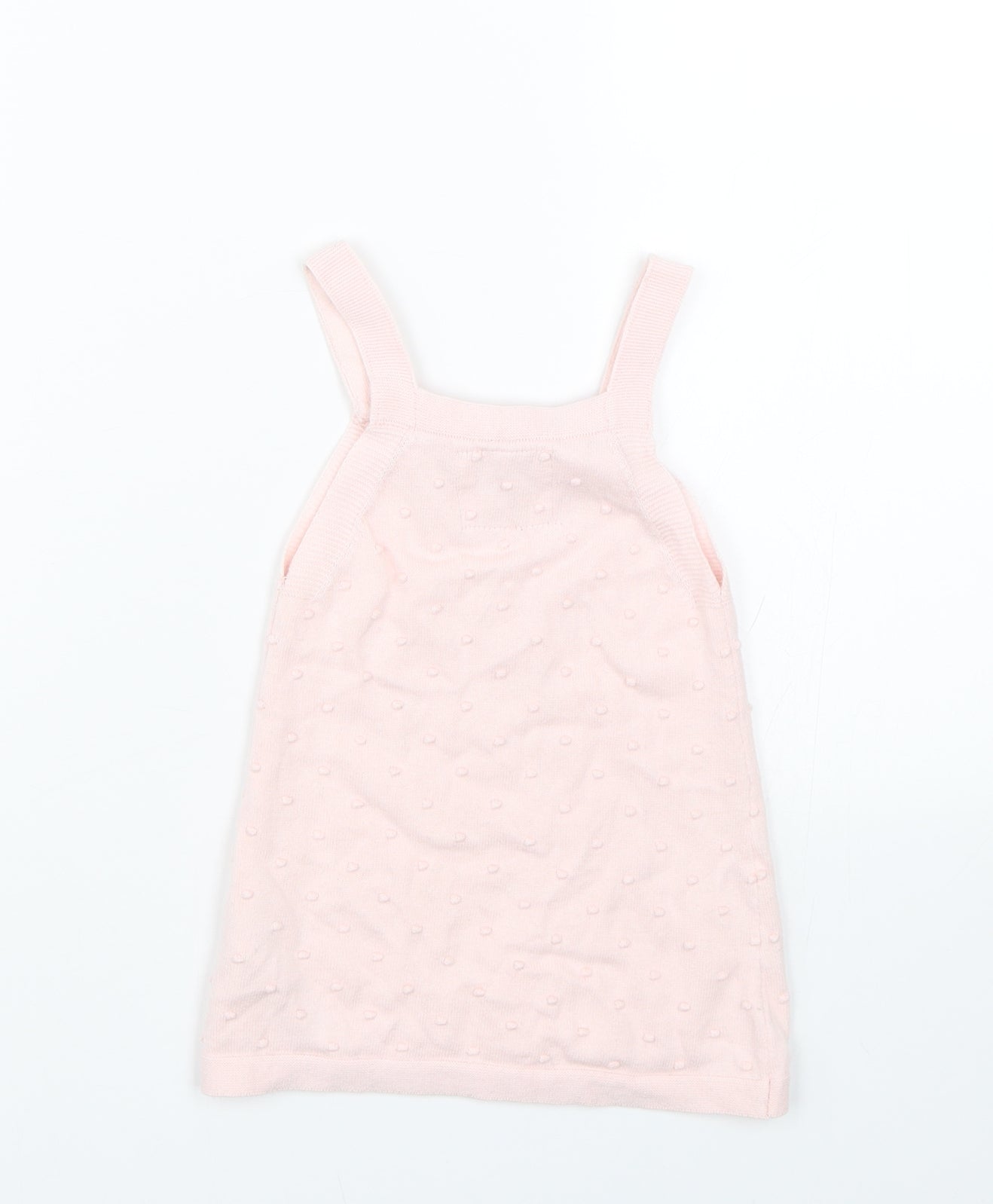 F&F Girls Pink Polka Dot  Tank Dress  Size 9-12 Months