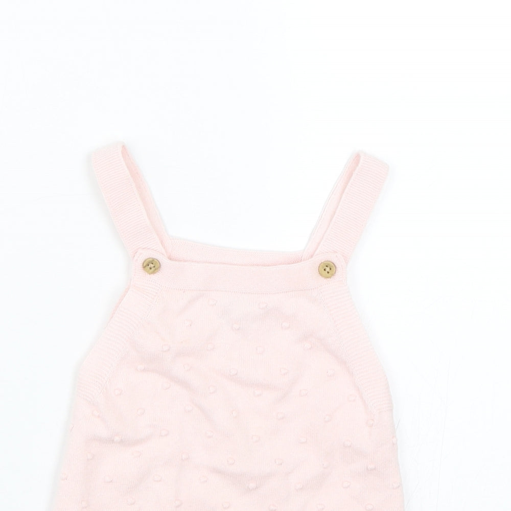 F&F Girls Pink Polka Dot  Tank Dress  Size 9-12 Months