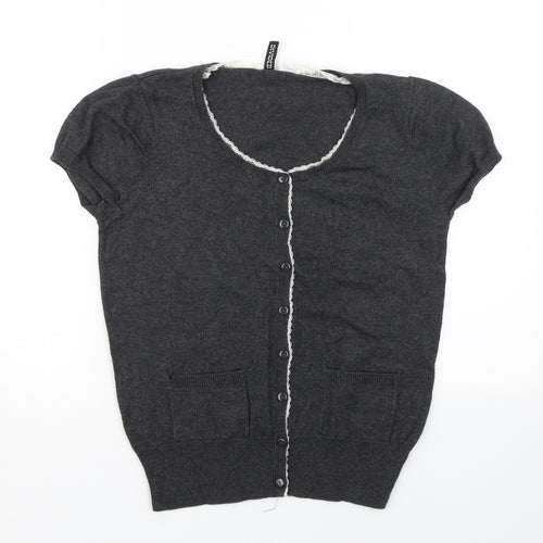 H&M Womens Grey   Cardigan Jumper Size 12