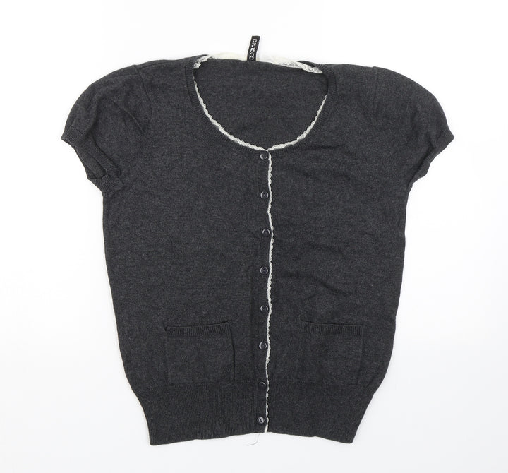 H&M Womens Grey   Cardigan Jumper Size 12