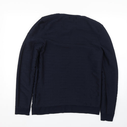 Topman Mens Blue Striped  Pullover Jumper Size S