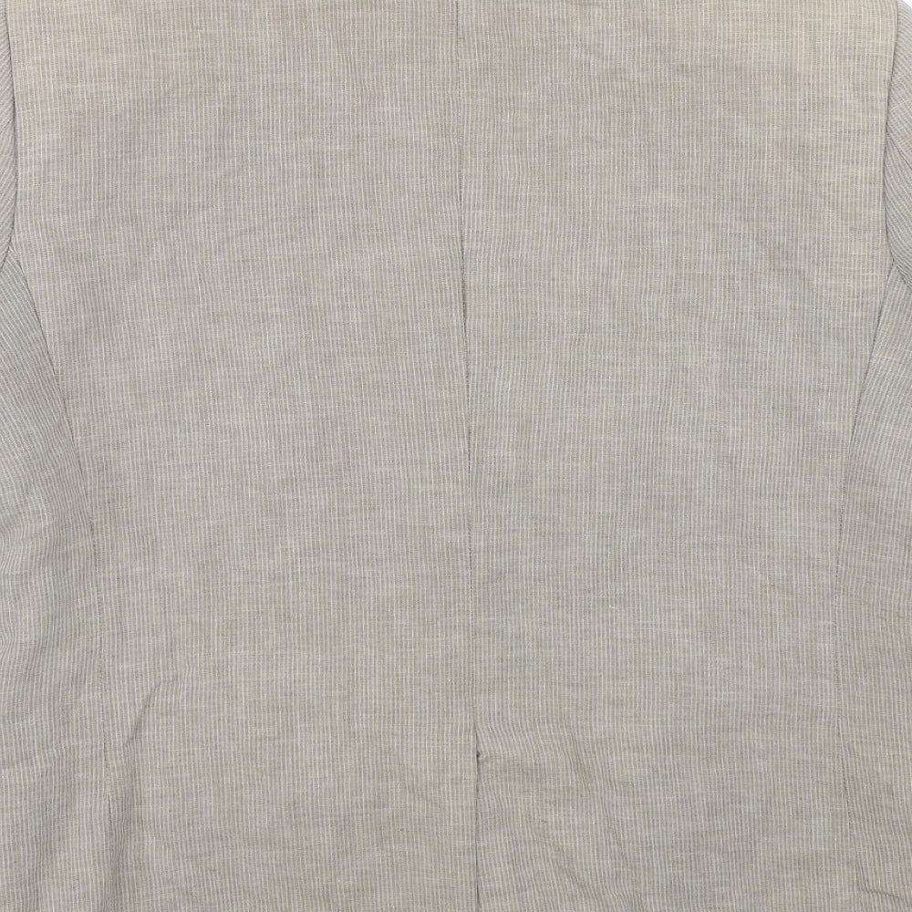 John Rocha Mens Beige Striped  Jacket Suit Size 40