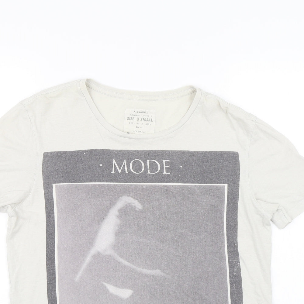 AllSaints Mens White    T-Shirt Size XS