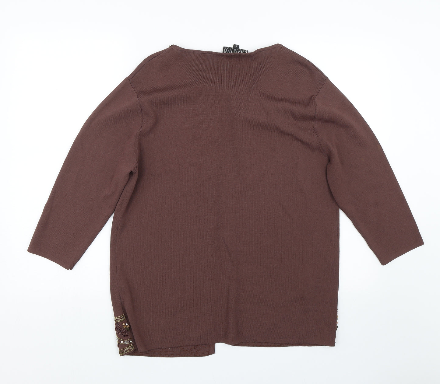 Casmaia Womens Brown   Cardigan Jumper Size L